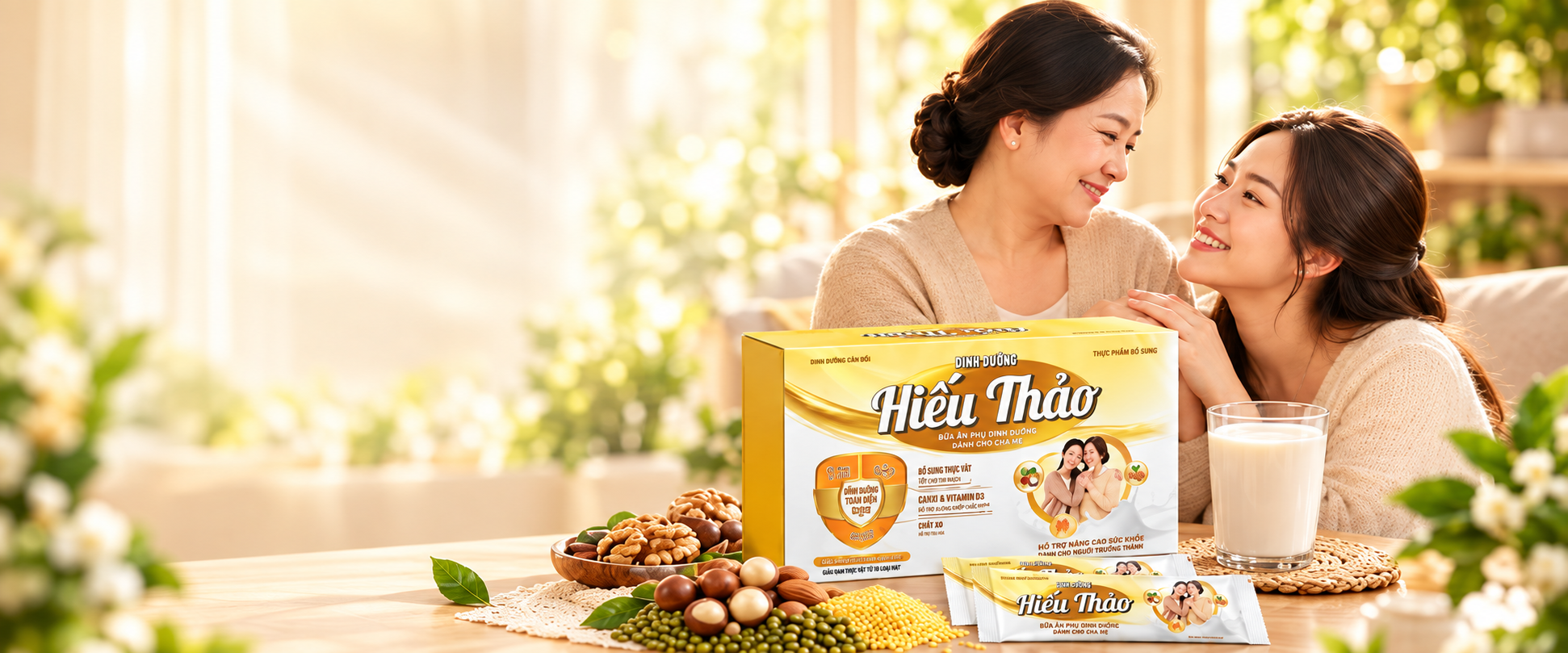 Sữa hạt Hiếu Thảo đồng hành cùng sự quan tâm dành cho cha mẹ